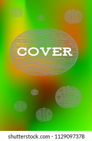 Creative Cover Page. Vector Layout for Leaflets. Blurred Decorative Creative Color Page in Abstract Style with Text Box. Vector Pattern for Posters. Nice A4 Color Sample.