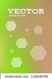 Creative Cover Page. Vector Layout for Leaflets. Blurred Decorative Creative Color Page in Abstract Style with Text Box. Vector Pattern for Posters. Nice A4 Color Sample.