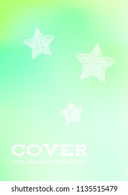 Creative Cover Page. Vector Layout for Leaflets. Blurred Decorative Creative Color Page in Abstract Style with Text Box. Vector Pattern for Posters. Nice A4 Color Sample.