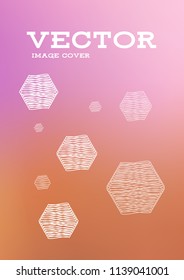 Creative Cover Page. Vector Layout for Leaflets. Blurred Decorative Creative Color Page in Abstract Style with Text Box. Vector Pattern for Posters. Nice A4 Color Sample.