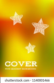 Creative Cover Page. Vector Layout for Leaflets. Blurred Decorative Creative Color Page in Abstract Style with Text Box. Vector Pattern for Posters. Nice A4 Color Sample.