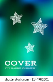 Creative Cover Page. Vector Layout for Leaflets. Blurred Decorative Creative Color Page in Abstract Style with Text Box. Vector Pattern for Posters. Nice A4 Color Sample.