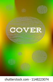 Creative Cover Page. Vector Layout for Leaflets. Blurred Decorative Creative Color Page in Abstract Style with Text Box. Vector Pattern for Posters. Nice A4 Color Sample.