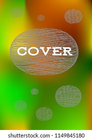 Creative Cover Page. Vector Layout for Leaflets. Blurred Decorative Creative Color Page in Abstract Style with Text Box. Vector Pattern for Posters. Nice A4 Color Sample.