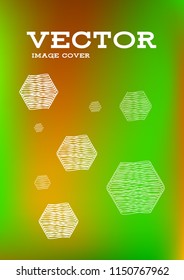 Creative Cover Page. Vector Layout for Leaflets. Blurred Decorative Creative Color Page in Abstract Style with Text Box. Vector Pattern for Posters. Nice A4 Color Sample.