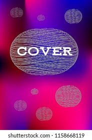 Creative Cover Page. Vector Layout for Leaflets. Blurred Decorative Creative Color Page in Abstract Style with Text Box. Vector Pattern for Posters. Nice A4 Color Sample.