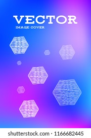 Creative Cover Page. Vector Layout for Leaflets. Blurred Decorative Creative Color Page in Abstract Style with Text Box. Vector Pattern for Posters. Nice A4 Color Sample.