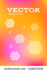 Creative Cover Page. Vector Layout for Leaflets. Blurred Decorative Creative Color Page in Abstract Style with Text Box. Vector Pattern for Posters. Nice A4 Color Sample.