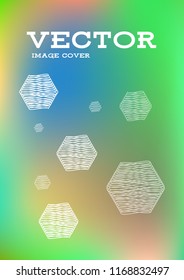 Creative Cover Page. Vector Layout for Leaflets. Blurred Decorative Creative Color Page in Abstract Style with Text Box. Vector Pattern for Posters. Nice A4 Color Sample.