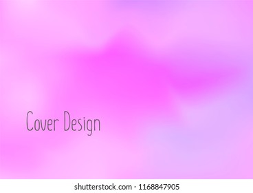 Creative Cover Page. Vector Layout for Leaflets. Blurred Decorative Creative Color Page in Abstract Style with Text Box. Vector Pattern for Posters. Nice A4 Color Sample.