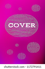 Creative Cover Page. Vector Layout for Leaflets. Blurred Decorative Creative Color Page in Abstract Style with Text Box. Vector Pattern for Posters. Nice A4 Color Sample.