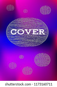 Creative Cover Page. Vector Layout for Leaflets. Blurred Decorative Creative Color Page in Abstract Style with Text Box. Vector Pattern for Posters. Nice A4 Color Sample.