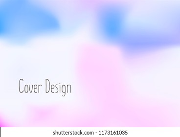 Creative Cover Page. Vector Layout for Leaflets. Blurred Decorative Creative Color Page in Abstract Style with Text Box. Vector Pattern for Posters. Nice A4 Color Sample.