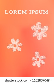 Creative Cover Page. Vector Layout for Leaflets. Blurred Decorative Creative Color Page in Abstract Style with Text Box. Vector Pattern for Posters. Nice A4 Color Sample.