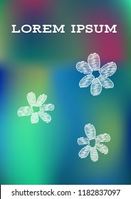 Creative Cover Page. Vector Layout for Leaflets. Blurred Decorative Creative Color Page in Abstract Style with Text Box. Vector Pattern for Posters. Nice A4 Color Sample.