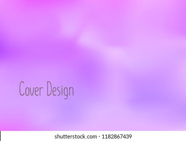 Creative Cover Page. Vector Layout for Leaflets. Blurred Decorative Creative Color Page in Abstract Style with Text Box. Vector Pattern for Posters. Nice A4 Color Sample.