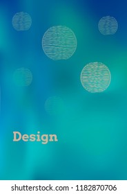 Creative Cover Page. Vector Layout for Leaflets. Blurred Decorative Creative Color Page in Abstract Style with Text Box. Vector Pattern for Posters. Nice A4 Color Sample.
