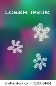 Creative Cover Page. Vector Layout for Leaflets. Blurred Decorative Creative Color Page in Abstract Style with Text Box. Vector Pattern for Posters. Nice A4 Color Sample.