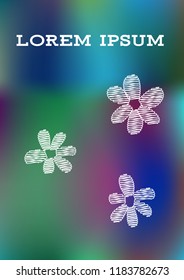 Creative Cover Page. Vector Layout for Leaflets. Blurred Decorative Creative Color Page in Abstract Style with Text Box. Vector Pattern for Posters. Nice A4 Color Sample.