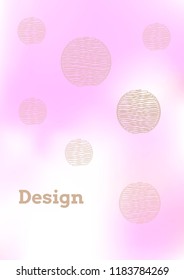 Creative Cover Page. Vector Layout for Leaflets. Blurred Decorative Creative Color Page in Abstract Style with Text Box. Vector Pattern for Posters. Nice A4 Color Sample.