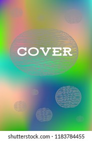 Creative Cover Page. Vector Layout for Leaflets. Blurred Decorative Creative Color Page in Abstract Style with Text Box. Vector Pattern for Posters. Nice A4 Color Sample.