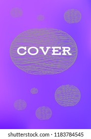 Creative Cover Page. Vector Layout for Leaflets. Blurred Decorative Creative Color Page in Abstract Style with Text Box. Vector Pattern for Posters. Nice A4 Color Sample.