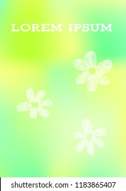 Creative Cover Page. Vector Layout for Leaflets. Blurred Decorative Creative Color Page in Abstract Style with Text Box. Vector Pattern for Posters. Nice A4 Color Sample.
