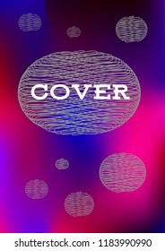 Creative Cover Page. Vector Layout for Leaflets. Blurred Decorative Creative Color Page in Abstract Style with Text Box. Vector Pattern for Posters. Nice A4 Color Sample.