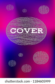 Creative Cover Page. Vector Layout for Leaflets. Blurred Decorative Creative Color Page in Abstract Style with Text Box. Vector Pattern for Posters. Nice A4 Color Sample.
