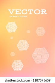 Creative Cover Page. Vector Layout for Leaflets. Blurred Decorative Creative Color Page in Abstract Style with Text Box. Vector Pattern for Posters. Nice A4 Color Sample.