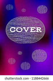 Creative Cover Page. Vector Layout for Leaflets. Blurred Decorative Creative Color Page in Abstract Style with Text Box. Vector Pattern for Posters. Nice A4 Color Sample.