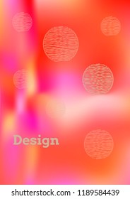 Creative Cover Page. Vector Layout for Leaflets. Blurred Decorative Creative Color Page in Abstract Style with Text Box. Vector Pattern for Posters. Nice A4 Color Sample.