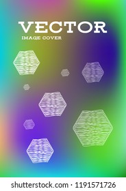 Creative Cover Page. Vector Layout for Leaflets. Blurred Decorative Creative Color Page in Abstract Style with Text Box. Vector Pattern for Posters. Nice A4 Color Sample.