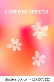 Creative Cover Page. Vector Layout for Leaflets. Blurred Decorative Creative Color Page in Abstract Style with Text Box. Vector Pattern for Posters. Nice A4 Color Sample.