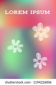 Creative Cover Page. Vector Layout for Leaflets. Blurred Decorative Creative Color Page in Abstract Style with Text Box. Vector Pattern for Posters. Nice A4 Color Sample.