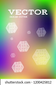 Creative Cover Page. Vector Layout for Leaflets. Blurred Decorative Creative Color Page in Abstract Style with Text Box. Vector Pattern for Posters. Nice A4 Color Sample.