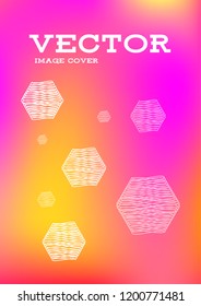 Creative Cover Page. Vector Layout for Leaflets. Blurred Decorative Creative Color Page in Abstract Style with Text Box. Vector Pattern for Posters. Nice A4 Color Sample.