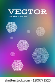 Creative Cover Page. Vector Layout for Leaflets. Blurred Decorative Creative Color Page in Abstract Style with Text Box. Vector Pattern for Posters. Nice A4 Color Sample.