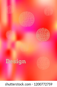 Creative Cover Page. Vector Layout for Leaflets. Blurred Decorative Creative Color Page in Abstract Style with Text Box. Vector Pattern for Posters. Nice A4 Color Sample.
