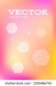 Creative Cover Page. Vector Layout for Leaflets. Blurred Decorative Creative Color Page in Abstract Style with Text Box. Vector Pattern for Posters. Nice A4 Color Sample.