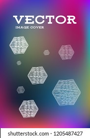 Creative Cover Page. Vector Layout for Leaflets. Blurred Decorative Creative Color Page in Abstract Style with Text Box. Vector Pattern for Posters. Nice A4 Color Sample.