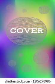 Creative Cover Page. Vector Layout for Leaflets. Blurred Decorative Creative Color Page in Abstract Style with Text Box. Vector Pattern for Posters. Nice A4 Color Sample.