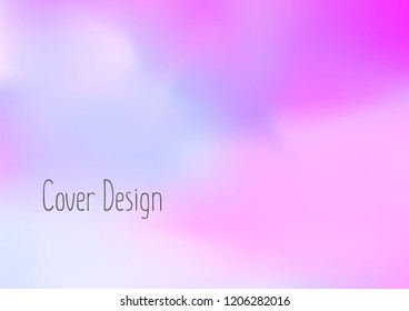 Creative Cover Page. Vector Layout for Leaflets. Blurred Decorative Creative Color Page in Abstract Style with Text Box. Vector Pattern for Posters. Nice A4 Color Sample.