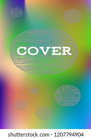 Creative Cover Page. Vector Layout for Leaflets. Blurred Decorative Creative Color Page in Abstract Style with Text Box. Vector Pattern for Posters. Nice A4 Color Sample.