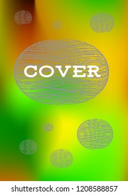 Creative Cover Page. Vector Layout for Leaflets. Blurred Decorative Creative Color Page in Abstract Style with Text Box. Vector Pattern for Posters. Nice A4 Color Sample.