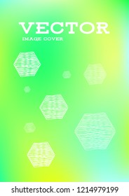 Creative Cover Page. Vector Layout for Leaflets. Blurred Decorative Creative Color Page in Abstract Style with Text Box. Vector Pattern for Posters. Nice A4 Color Sample.