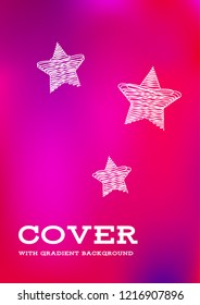 Creative Cover Page. Vector Layout for Leaflets. Blurred Decorative Creative Color Page in Abstract Style with Text Box. Vector Pattern for Posters. Nice A4 Color Sample.