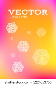 Creative Cover Page. Vector Layout for Leaflets. Blurred Decorative Creative Color Page in Abstract Style with Text Box. Vector Pattern for Posters. Nice A4 Color Sample.