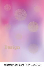 Creative Cover Page. Vector Layout for Leaflets. Blurred Decorative Creative Color Page in Abstract Style with Text Box. Vector Pattern for Posters. Nice A4 Color Sample.