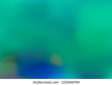 Creative Cover Page. Vector Layout for Leaflets. Blurred Decorative Creative Color Page in Abstract Style with Text Box. Vector Pattern for Posters. Nice A4 Color Sample.